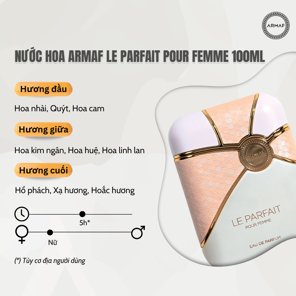 Nước Hoa Nữ Armaf Le Parfait Pour Femme EDP 100ml