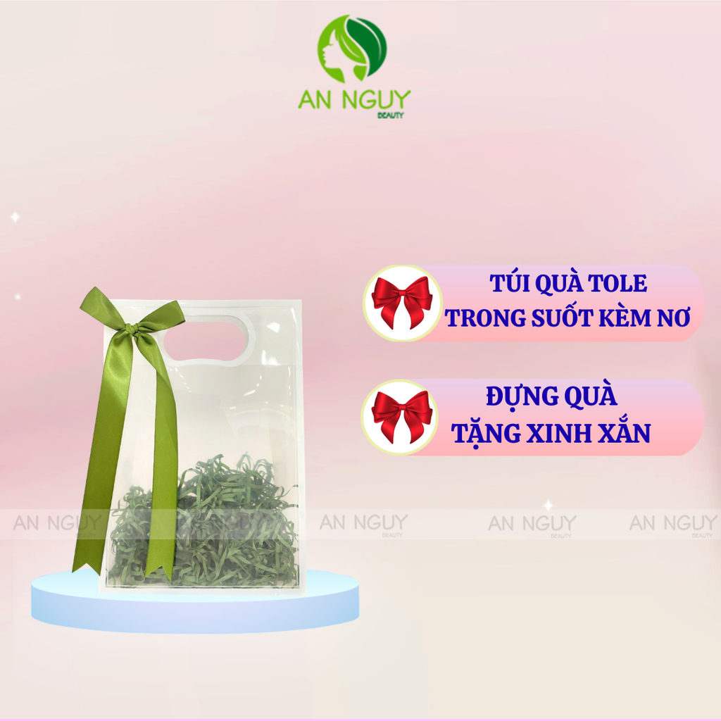 Túi Quà PVC Trong Suốt Kèm Nơ Nhiều Màu
