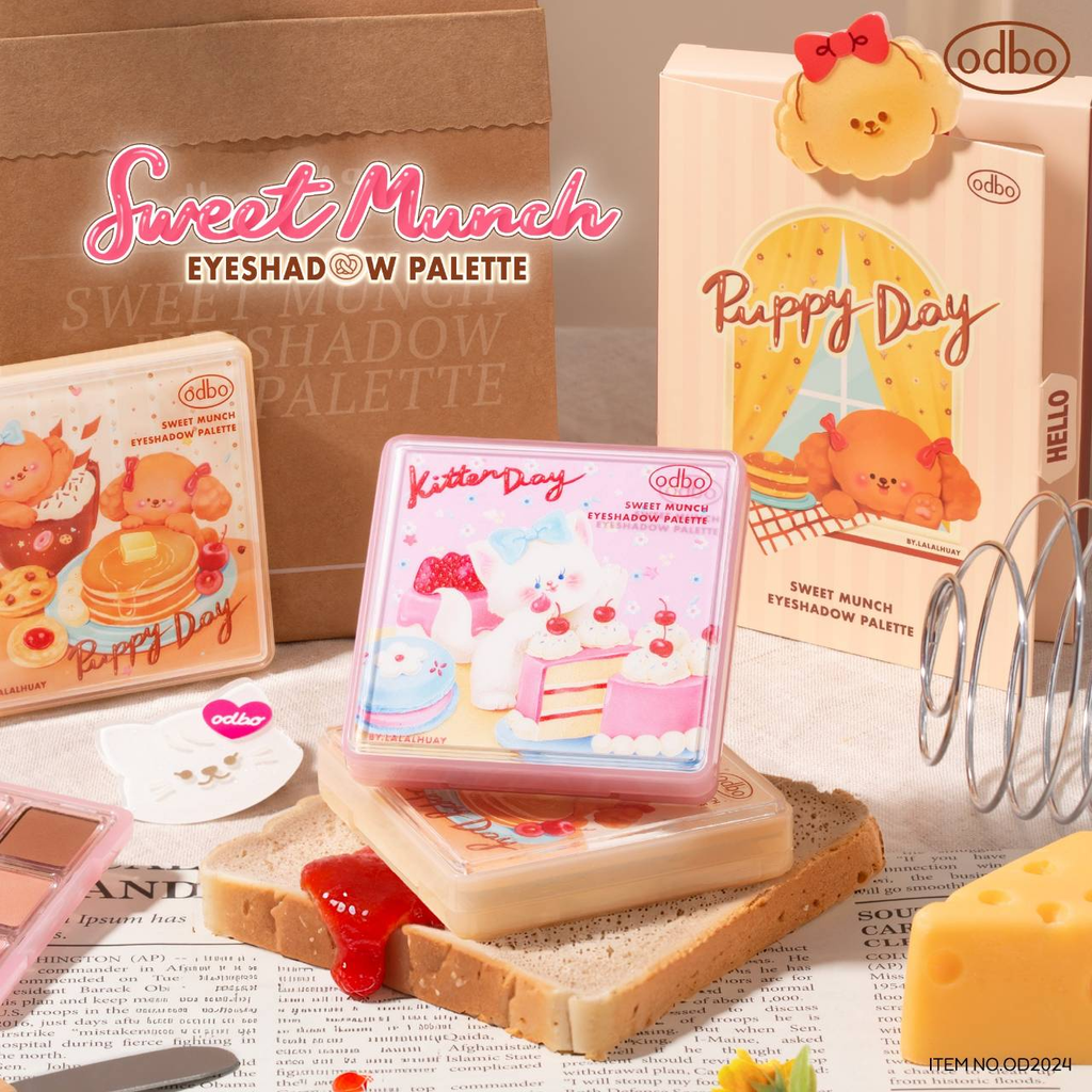 Bảng Phấn Mắt 9 Ô Odbo Sweet Munch Eyeshadow Palette + Tặng Kèm Kẹp Tóc 9g