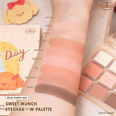 Bảng Phấn Mắt 9 Ô Odbo Sweet Munch Eyeshadow Palette Puppy Day + Tặng Kèm Kẹp Tóc 9g