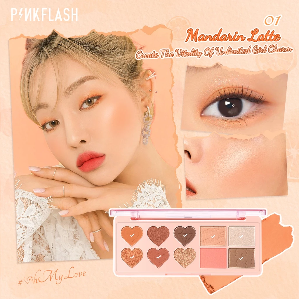 Bảng Phấn Mắt & Má Đa Năng 10 Ô Pinkflash Multi Face Palette PF-M02