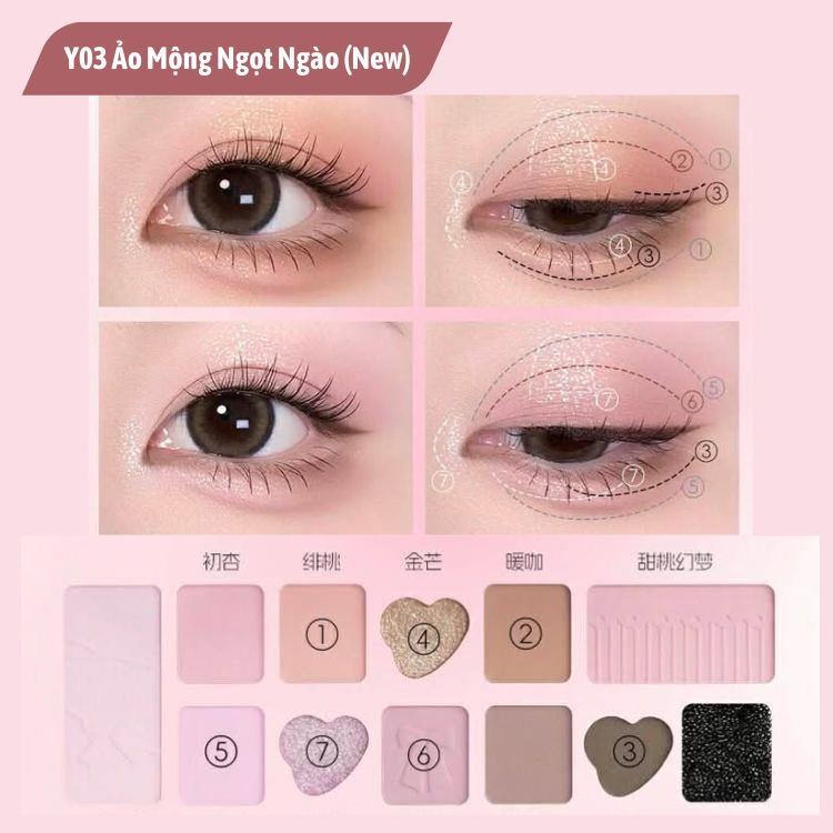 Bảng Phấn Mắt 11 Ô Veecci Ribbon Fantasy Eleven Color Eye Shadow Disk 9.3g