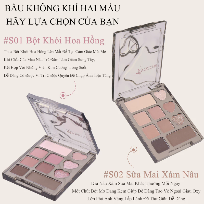 Bảng Phấn Mắt 10 Ô Veecci Gorgeous Dream 10-Color Eyeshadow Palette 4.2g