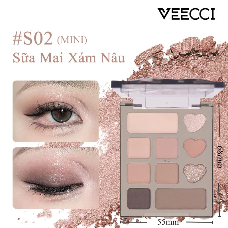 Bảng Phấn Mắt 10 Ô Veecci Gorgeous Dream 10-Color Eyeshadow Palette 4.2g