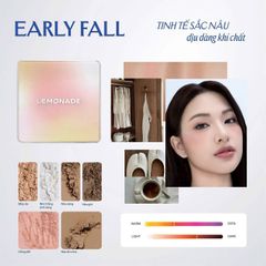 Bảng Phấn Mắt, Má Và Tạo Khối 6 Ô Lemonade Aesthetic Multi-task Palette 3 IN 1 Eye-Blush-Contour 10.8g