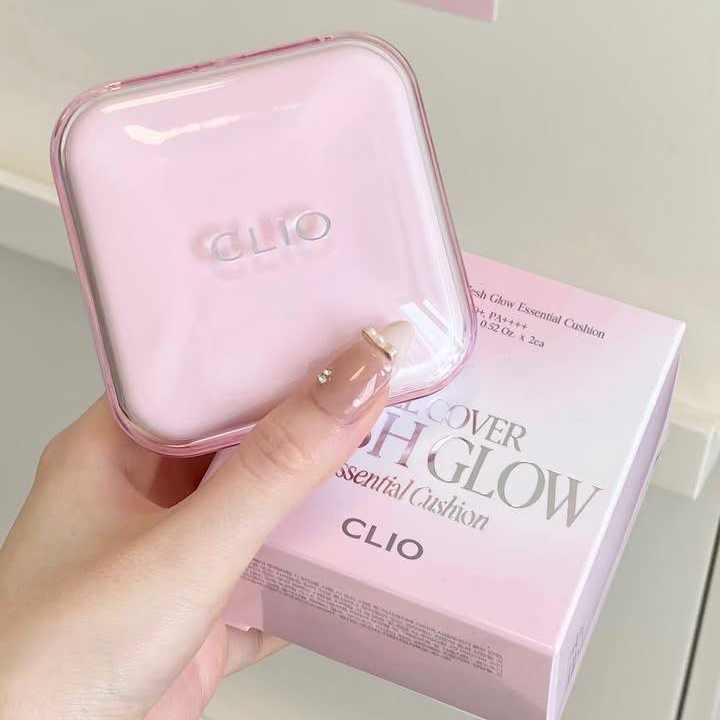 Phấn Nước Clio Kill Cover Mesh Glow Essential Cushion SPA 50+ PA++++ 15g x 2 (Vuông Hồng New)