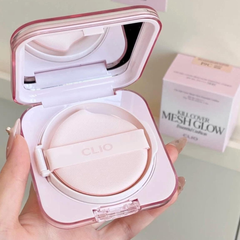 Phấn Nước Clio Kill Cover Mesh Glow Essential Cushion SPA 50+ PA++++ 15g x 2 (Vuông Hồng New)