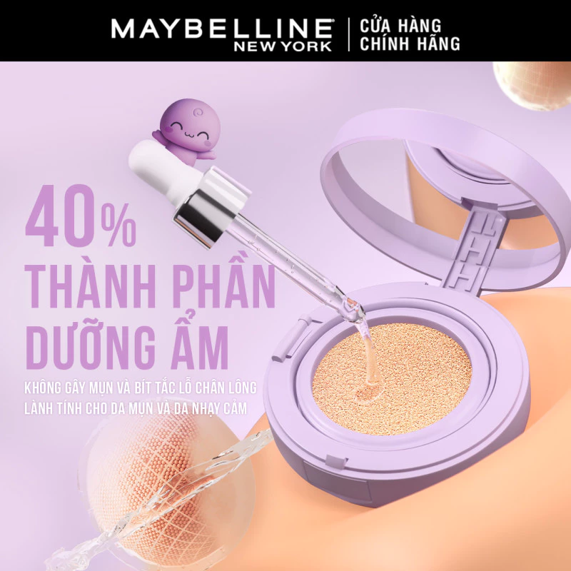 Phấn Nước Mịn Lì Maybelline New York Super Stay Baby Matte Up To 24H Soft Matte Cushion Che Phủ Tốt, Bền Màu 11g