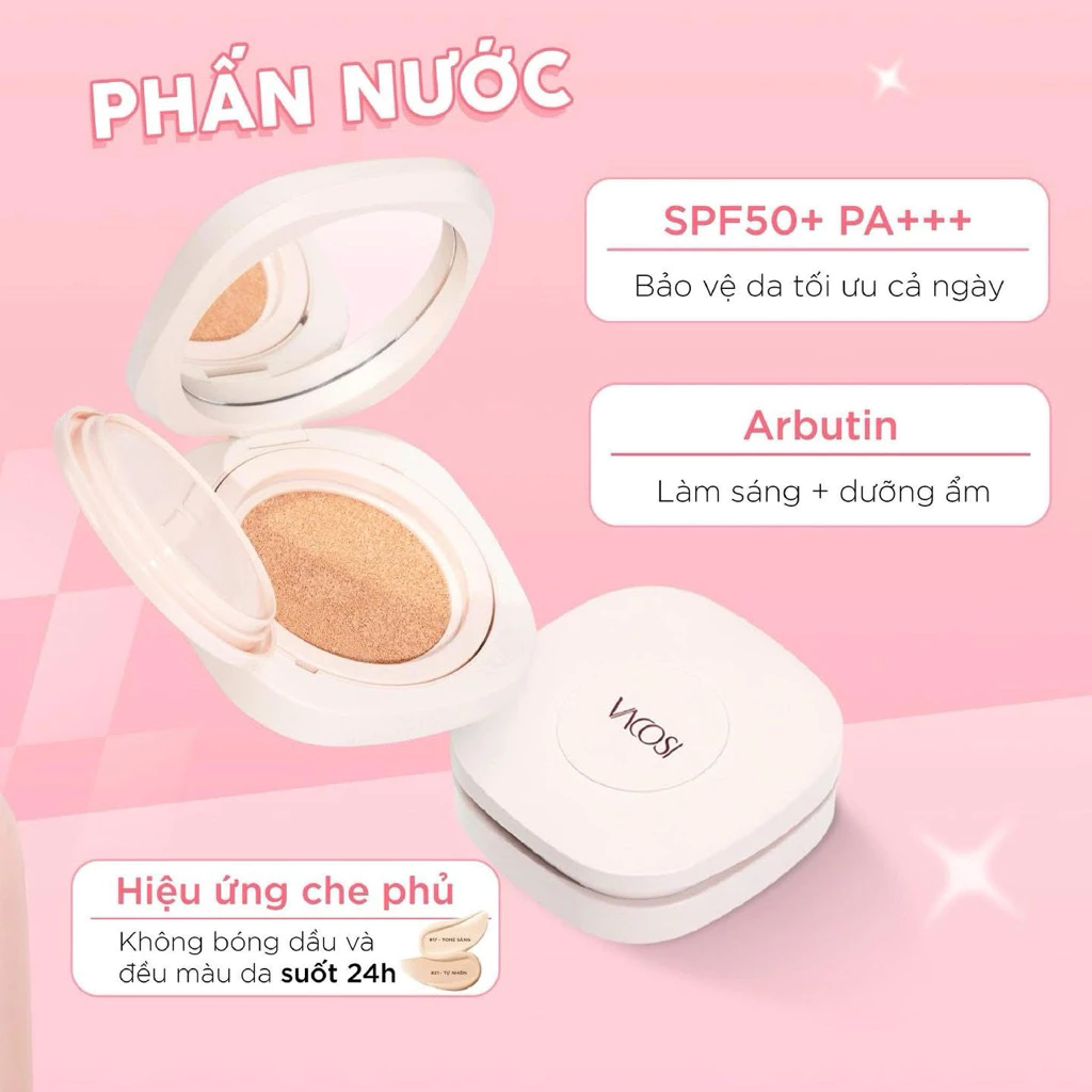 Phấn Nước Vacosi Flaso Cushion SPF50+ PA+++ Căng Mịn 15g