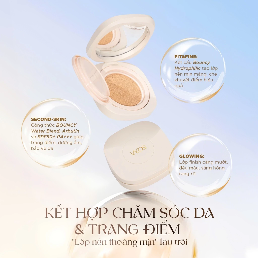 Phấn Nước Vacosi Flaso Cushion SPF50+ PA+++ Căng Mịn 15g