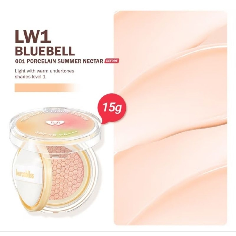 Phấn Nước Barenbliss True Beauty Inside Cushion Kiềm Dầu, Che Khuyết Điểm 15g