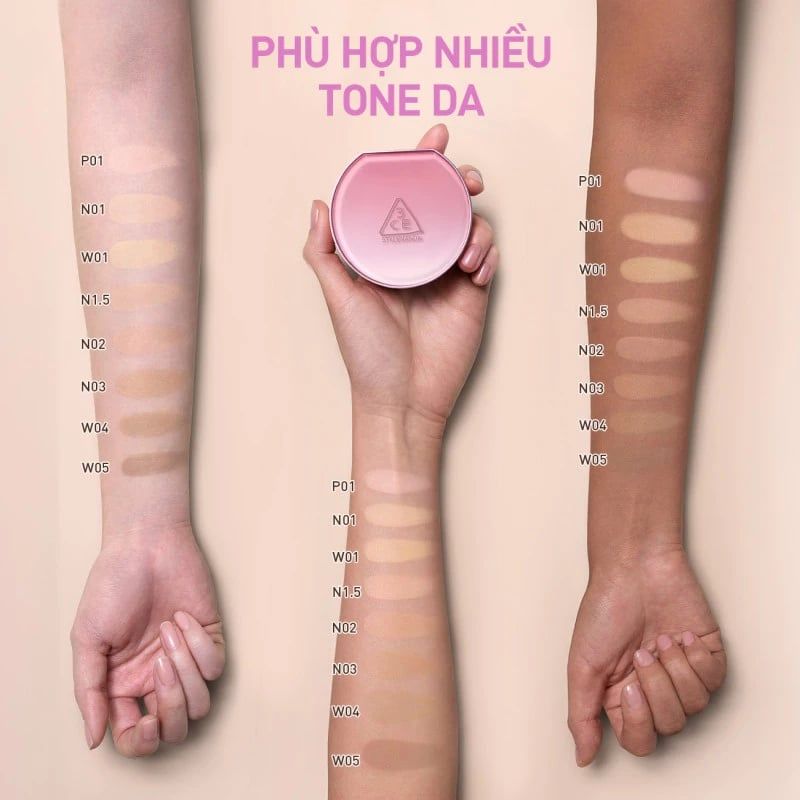 Phấn Nước 3CE Fitting Mesh Cover Cushion SPF40 PA+++ 11g