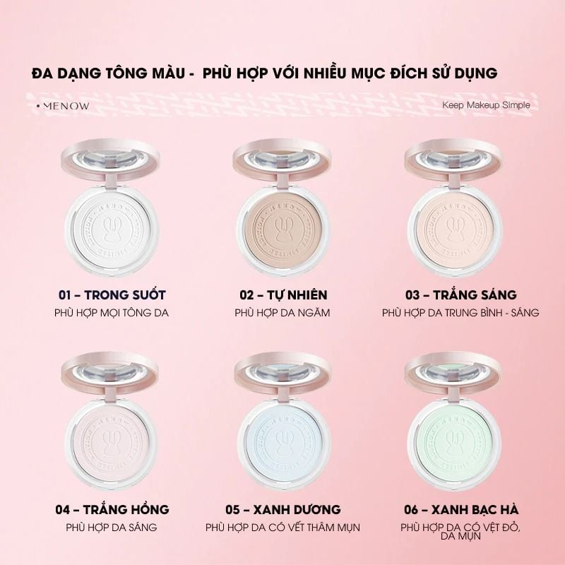 Phấn Phủ Dạng Nén Menow Rabbit Compact Powder 8.5g (Vietnam Edition)