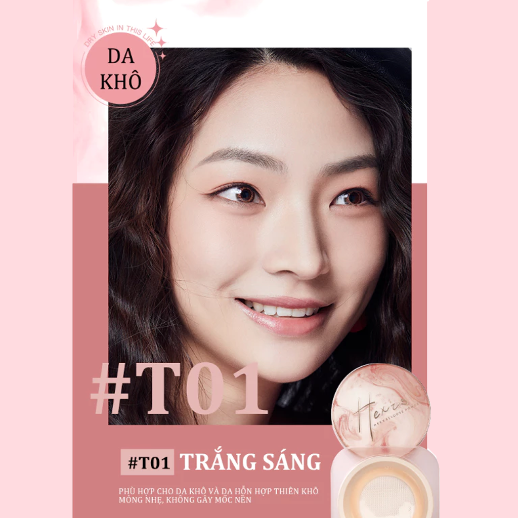 Phấn Phủ Dạng Bột Hexze Light Mist Loose Powder Mỏng Nhẹ 7g