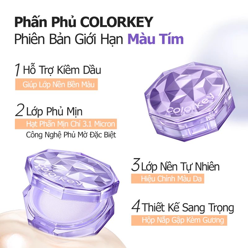 Phấn Phủ Dạng Bột Colorkey Lasting Naturally Occurring Loose Powder