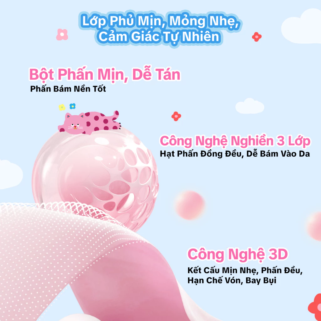 Phấn Phủ Lụa Mịn Lì Colorkey Pokky Mao Blurring Silky Setting Powder 7g