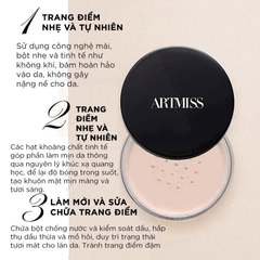 Phấn Phủ Artmiss Transparent Matte Powder Kiểm Soát Dầu Nhờn Giữ Lớp Nền Lâu Trôi 30g