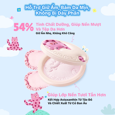Phấn Phủ Lụa Mịn Lì Colorkey Pokky Mao Blurring Silky Setting Powder 7g