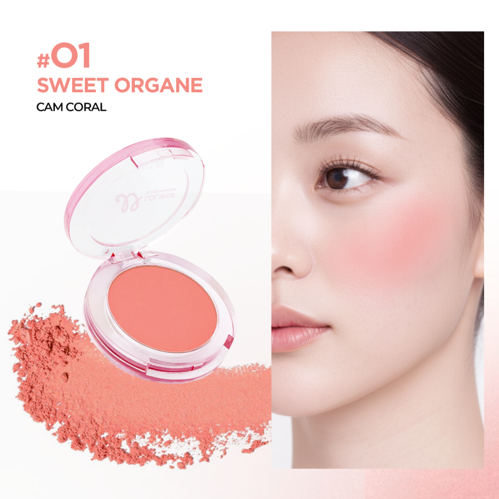 Phấn Má Hồng Vacosi Lolipop All Day Blush Powder VP14 Phấn Mịn, Trang Điểm Tự Nhiên 5.6g