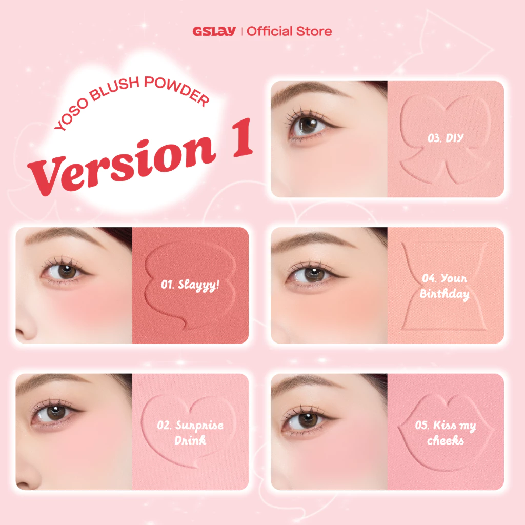 Phấn Má Hồng Thuần Chay Gslay Yoso Blush Powder 5g