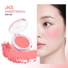 Phấn Má Hồng Vacosi Lolipop All Day Blush Powder VP14 Phấn Mịn, Trang Điểm Tự Nhiên 5.6g