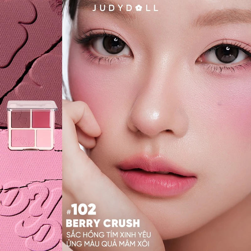 Phấn Má Hồng Và Bắt Sáng Judydoll Blush & Highlight Palette 9g