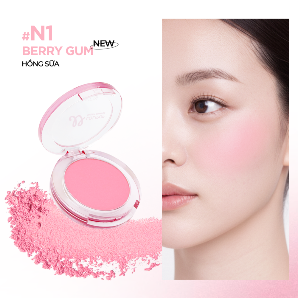 Phấn Má Hồng Vacosi Lolipop All Day Blush Powder VP14 Phấn Mịn, Trang Điểm Tự Nhiên 5.6g