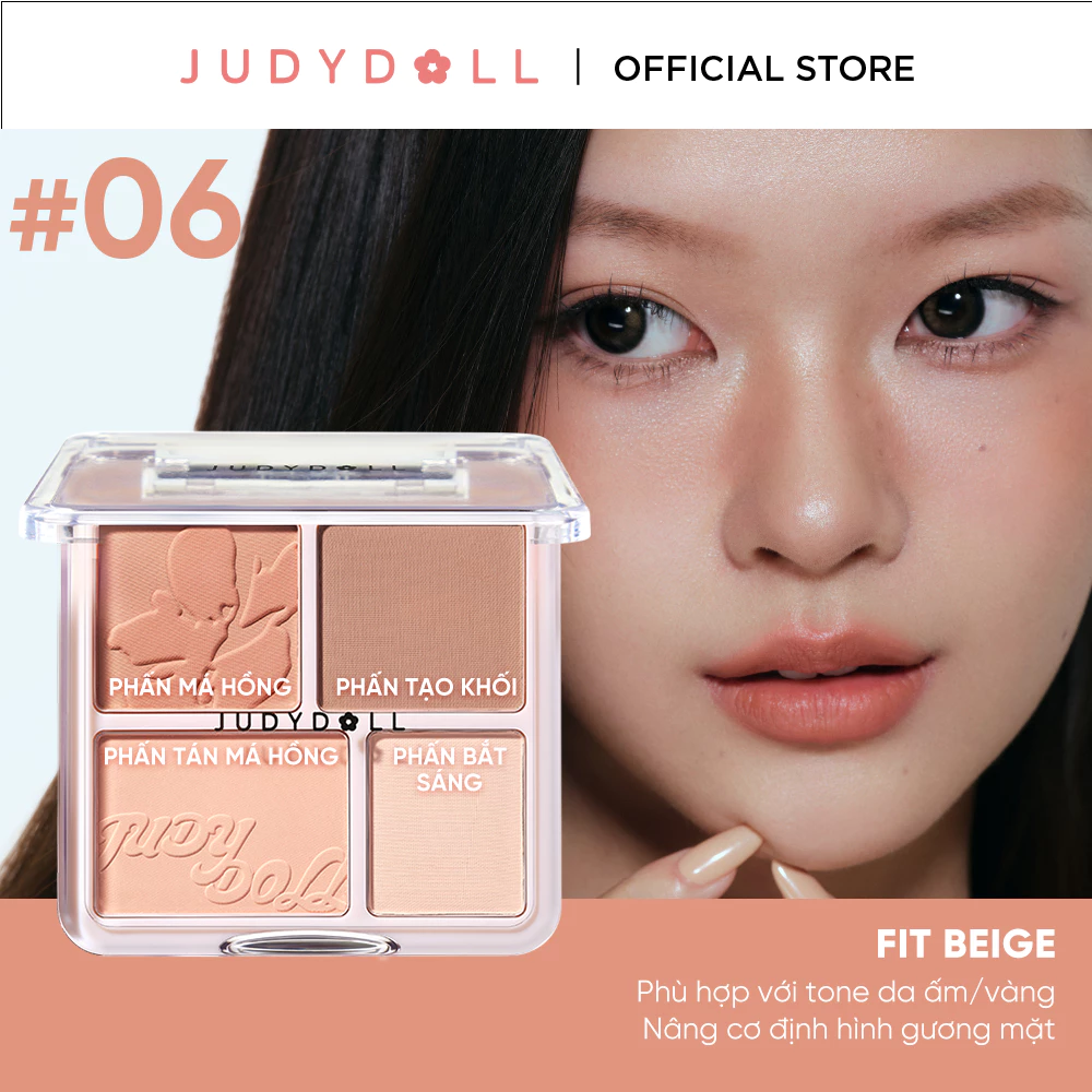 Phấn Má Hồng Và Bắt Sáng Judydoll Blush & Highlight Palette 9g