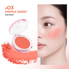 Phấn Má Hồng Vacosi Lolipop All Day Blush Powder VP14 Phấn Mịn, Trang Điểm Tự Nhiên 5.6g