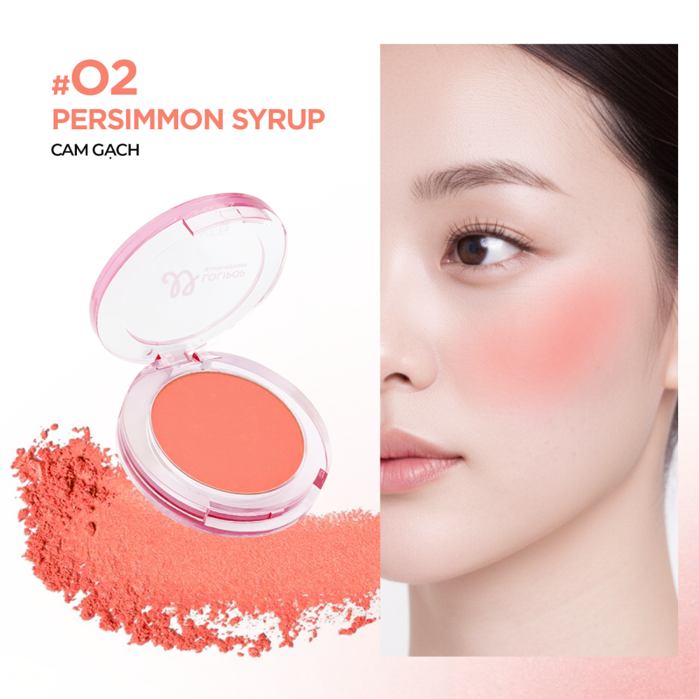 Phấn Má Hồng Vacosi Lolipop All Day Blush Powder VP14 Phấn Mịn, Trang Điểm Tự Nhiên 5.6g