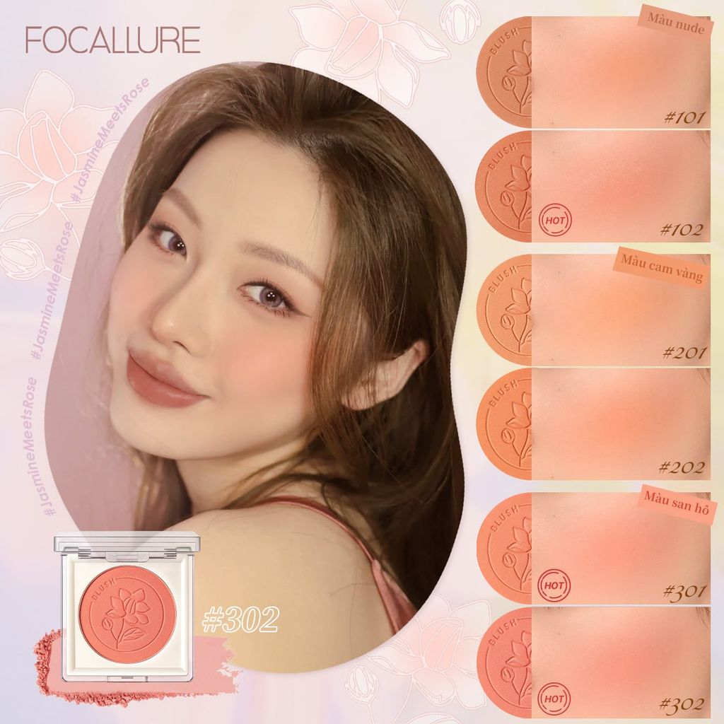 Phấn Má Hồng Focallure Perfection Velvet Blush 3.3g