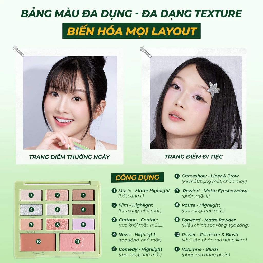 Bảng Phấn 11 Ô Đa Năng Baddies Multi-Use Face