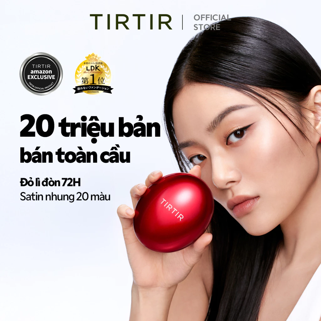 Phấn Nước TIRTIR Mask Fit Red Cushion Che Phủ Hoàn Hảo Kiềm Dầu Bền Màu, Hiệu Ứng 4.5g