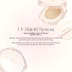 Phấn Nước Aperire Sheer Breese Cushion SPF 50+ PA+++ Bắt Sáng, Căng Bóng Tự Nhiên 13g