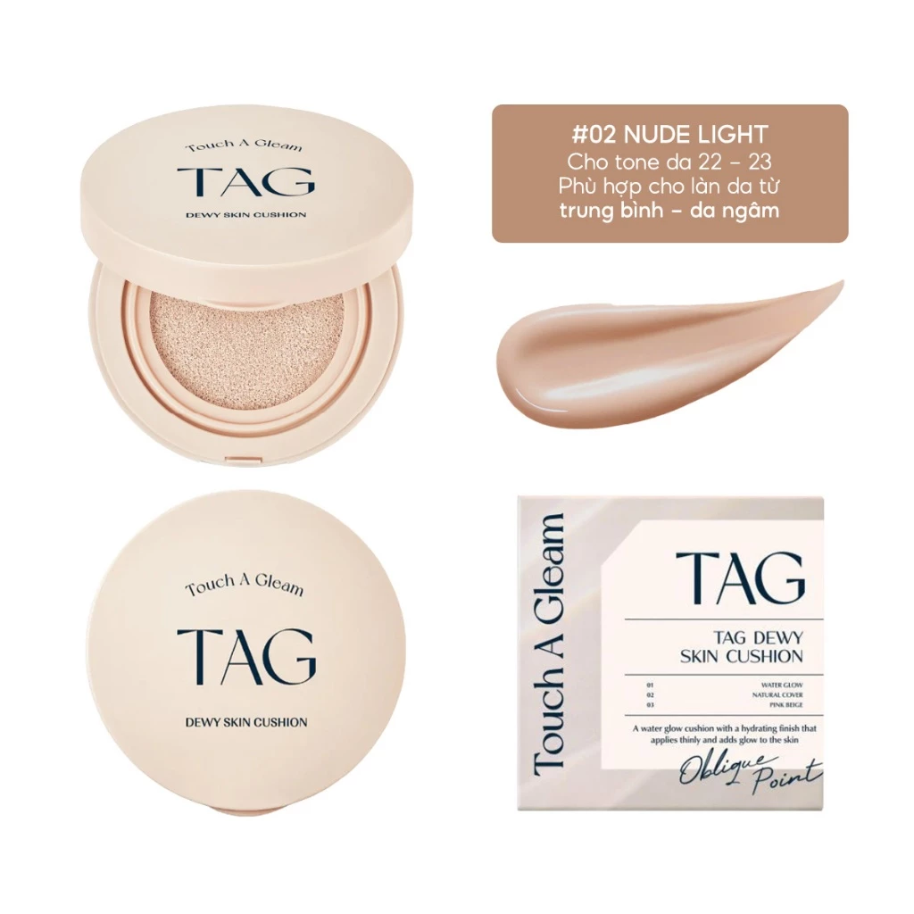 Phấn Nước TAG Căng Bóng Dewy Skin Cushion SPF 50+ PA+++ 15g