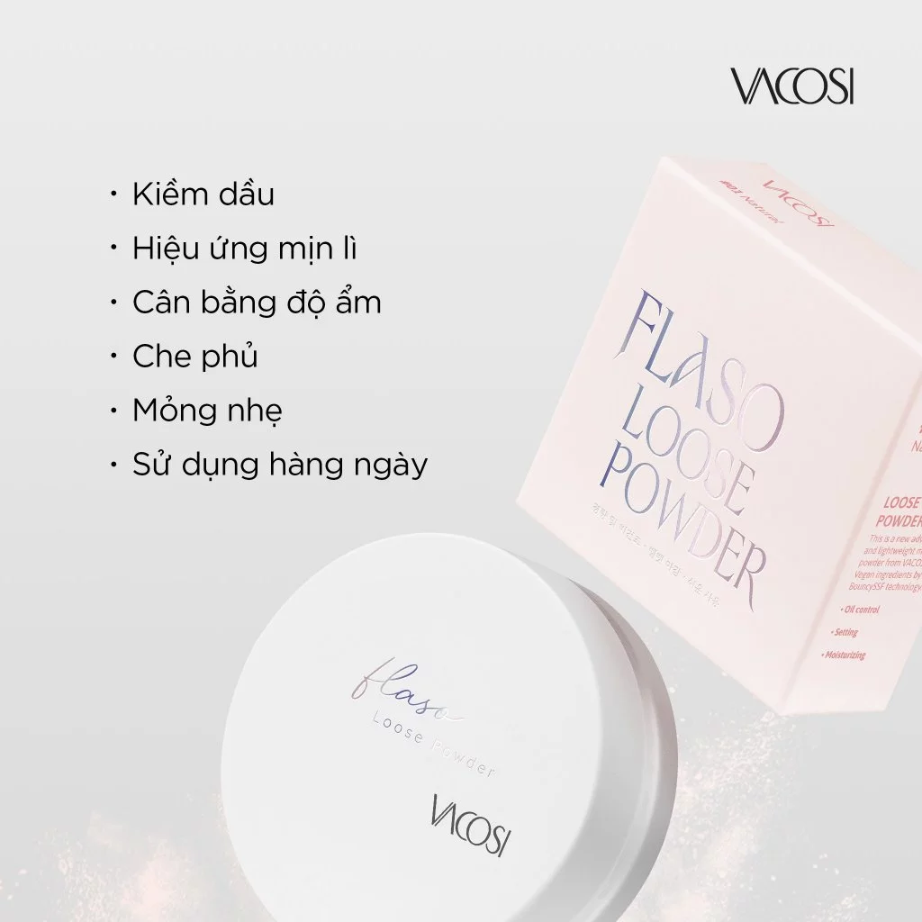Phấn Phủ Bột Siêu Mịn Vacosi  Flaso Loose Powder VP11 6g
