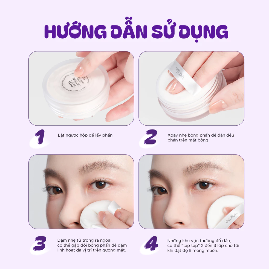 Phấn Phủ Bột Siêu Mịn Vacosi  Flaso Loose Powder VP11 6g
