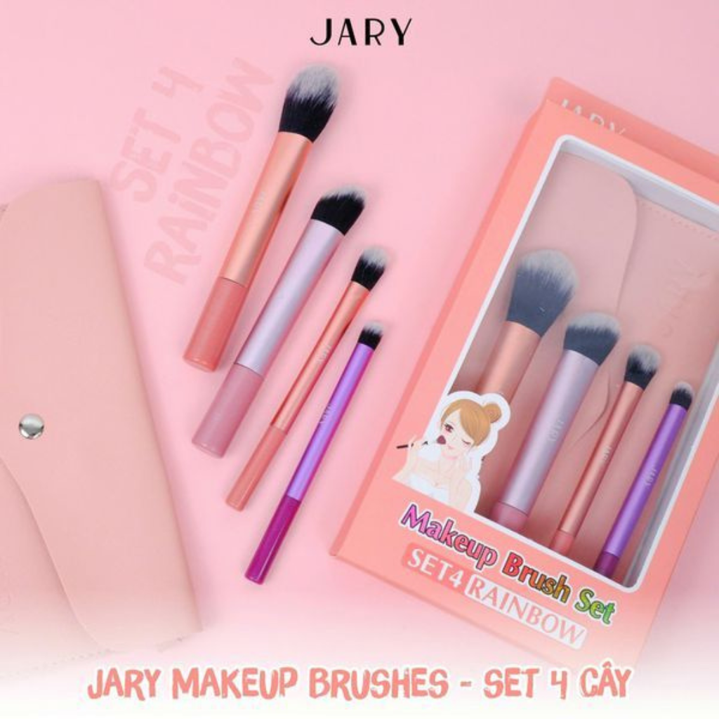 Bộ Cọ Trang Điểm Jary Makeup Brush Set Nhiều Mẫu Có Túi Đựng