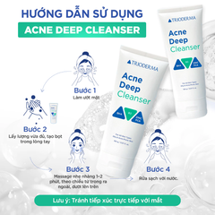 Sữa Rửa Mặt Trioderma Acne Deep Cleanser Sạch Sâu, Kiểm Soát Dầu Nhờn 150g