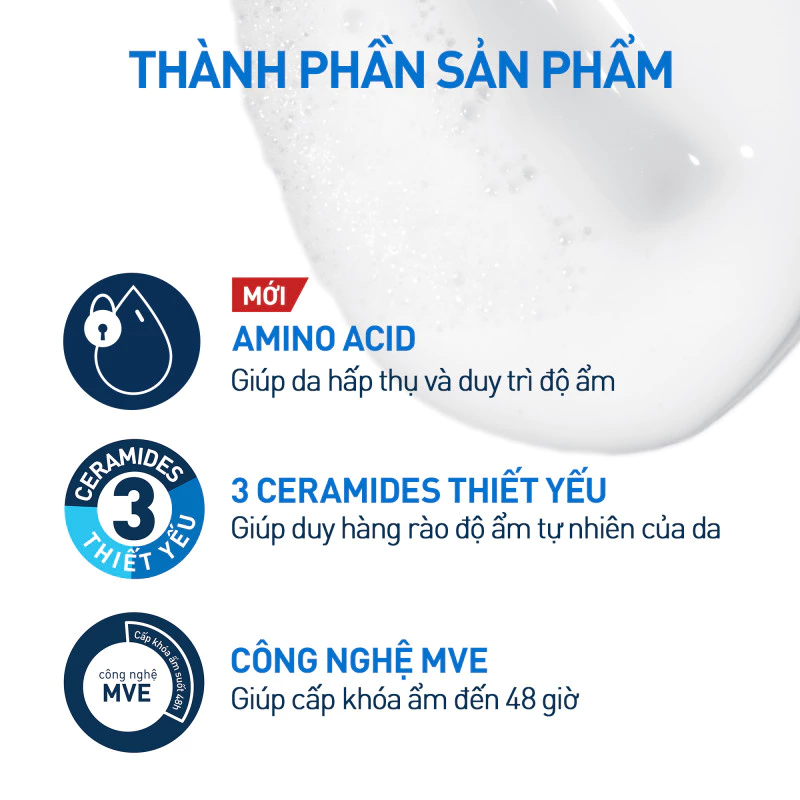 Sữa Rửa Mặt Cerave Hydrating Cream-to-Foam Cleanser Dạng Kem Tạo Bọt Làm Sạch Và Tẩy Trang 2in1 236ml