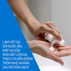 Sữa Rửa Mặt Cerave Hydrating Cream-to-Foam Cleanser Dạng Kem Tạo Bọt Làm Sạch Và Tẩy Trang 2in1 236ml