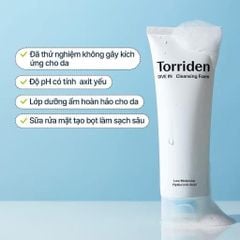 Sữa Rửa Mặt Torriden DIVE-IN Low Molecular Hyaluronic Acid Cleansing Foam Tạo Bọt Dưỡng Ẩm Da 150ml