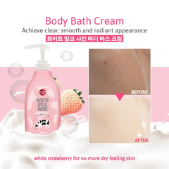 Sữa Tắm Sáng Da Sữa Bò Cathy Doll White Milk Shine Body Bath Cream 450ml