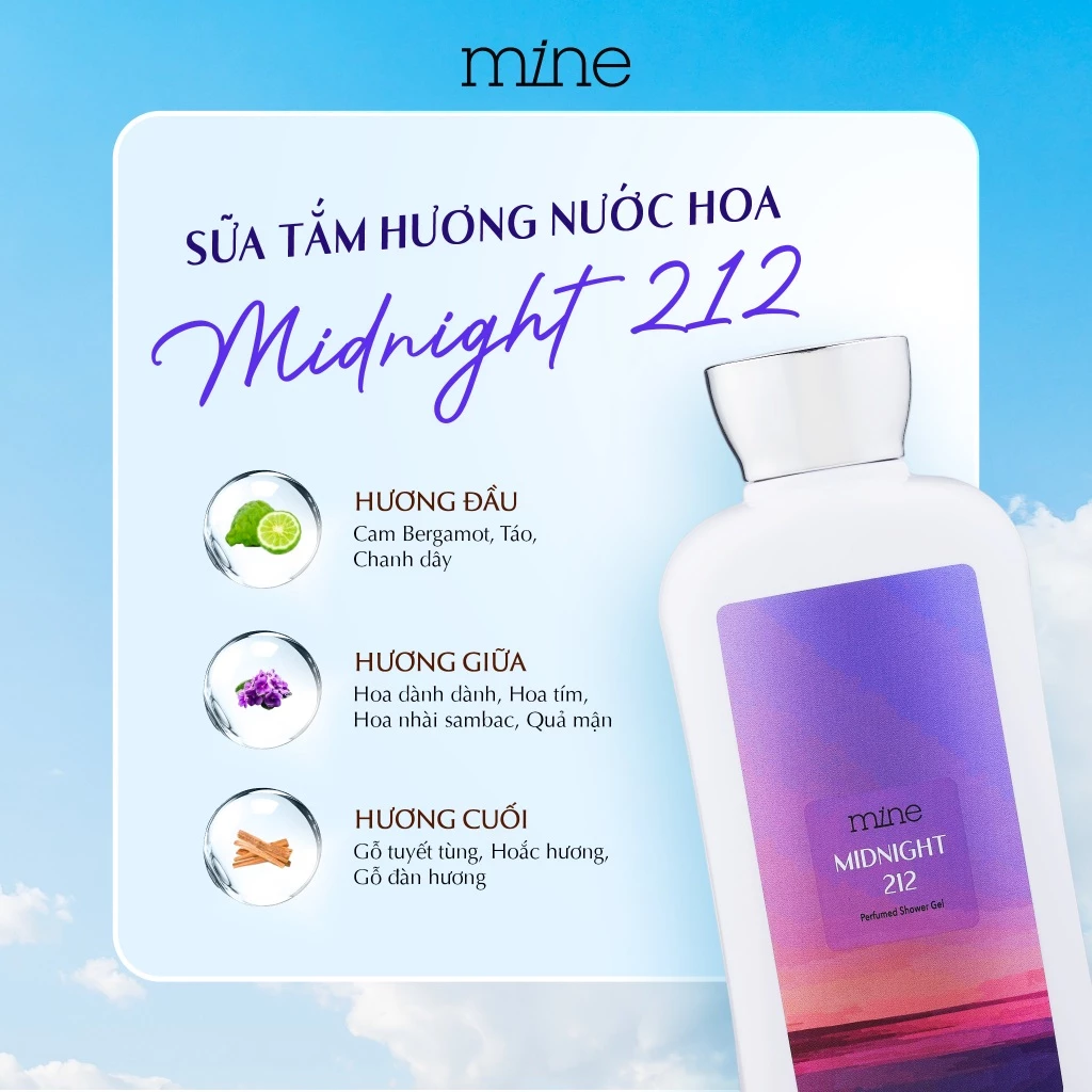 Sữa Tắm Dưỡng Ẩm Hương Nước Hoa Mine Perfumed Shower Gel 470g