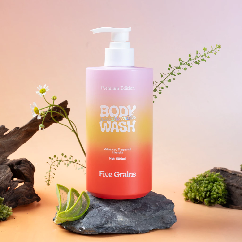 Sữa Tắm Five Grains Niacinamide Body Wash Sáng Da Hương Nước Hoa 500ml (Premium Edition)
