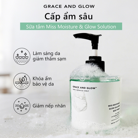 Sữa Tắm Grace And Glow Miss Moisture And Glow Solution Body Wash Dưỡng Ẩm Da 400ml