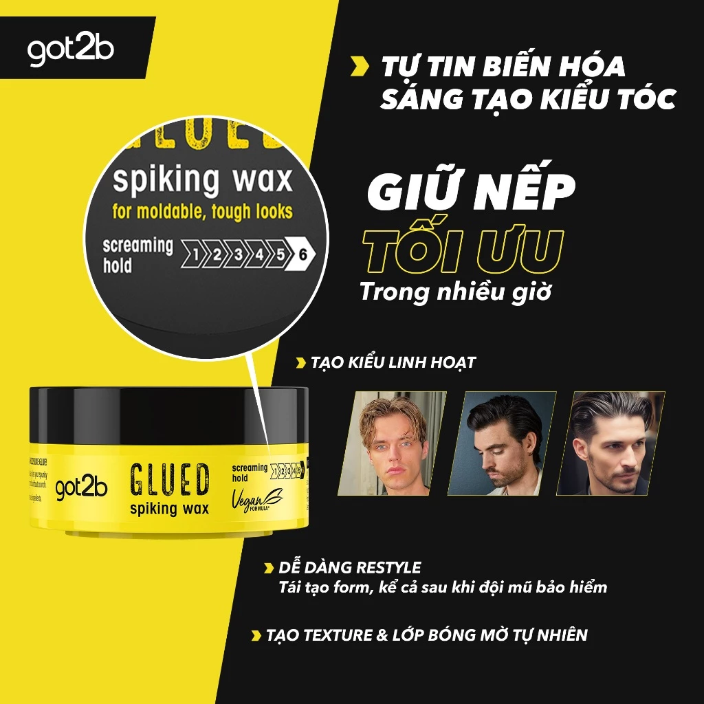 Sáp Vuốt Tóc Tạo Kiểu Got2b Glued Spiking Wax 75ml