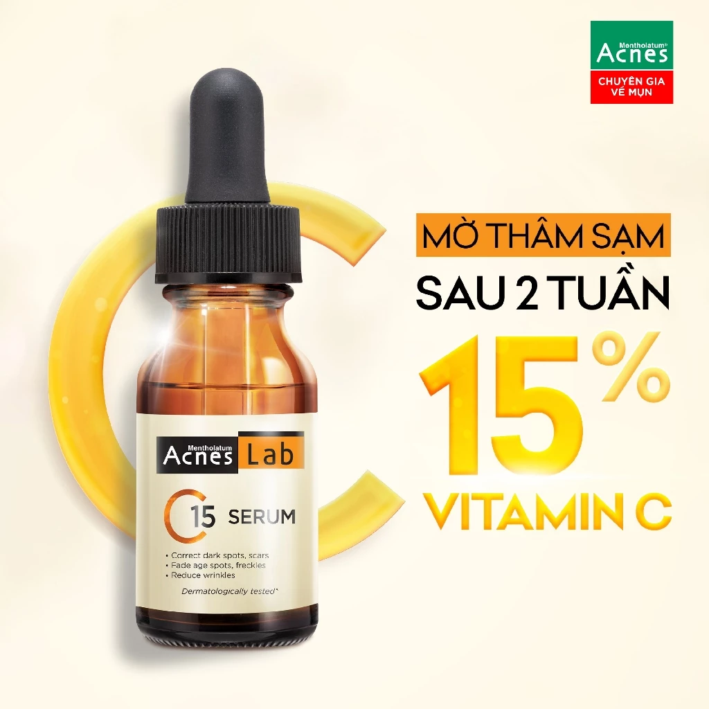 Tinh Chất Acnes Lab Vitamin C Serum Dưỡng Sáng, Mờ Thâm 15ml