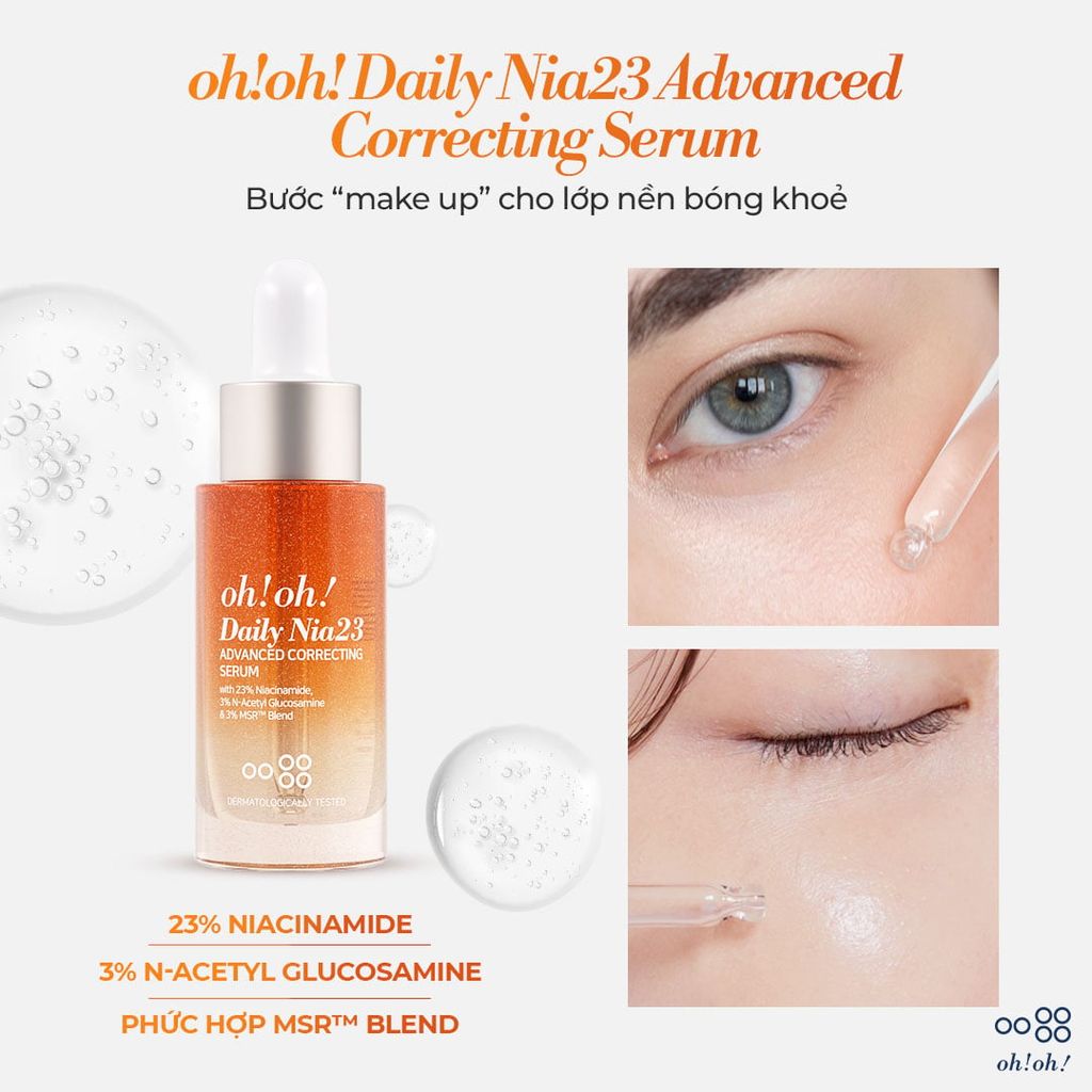 Tinh Chất Oh! Oh! Daily Nia23 Advanced Correcting Serum Dưỡng Sáng Da, Mờ Thâm 30ml