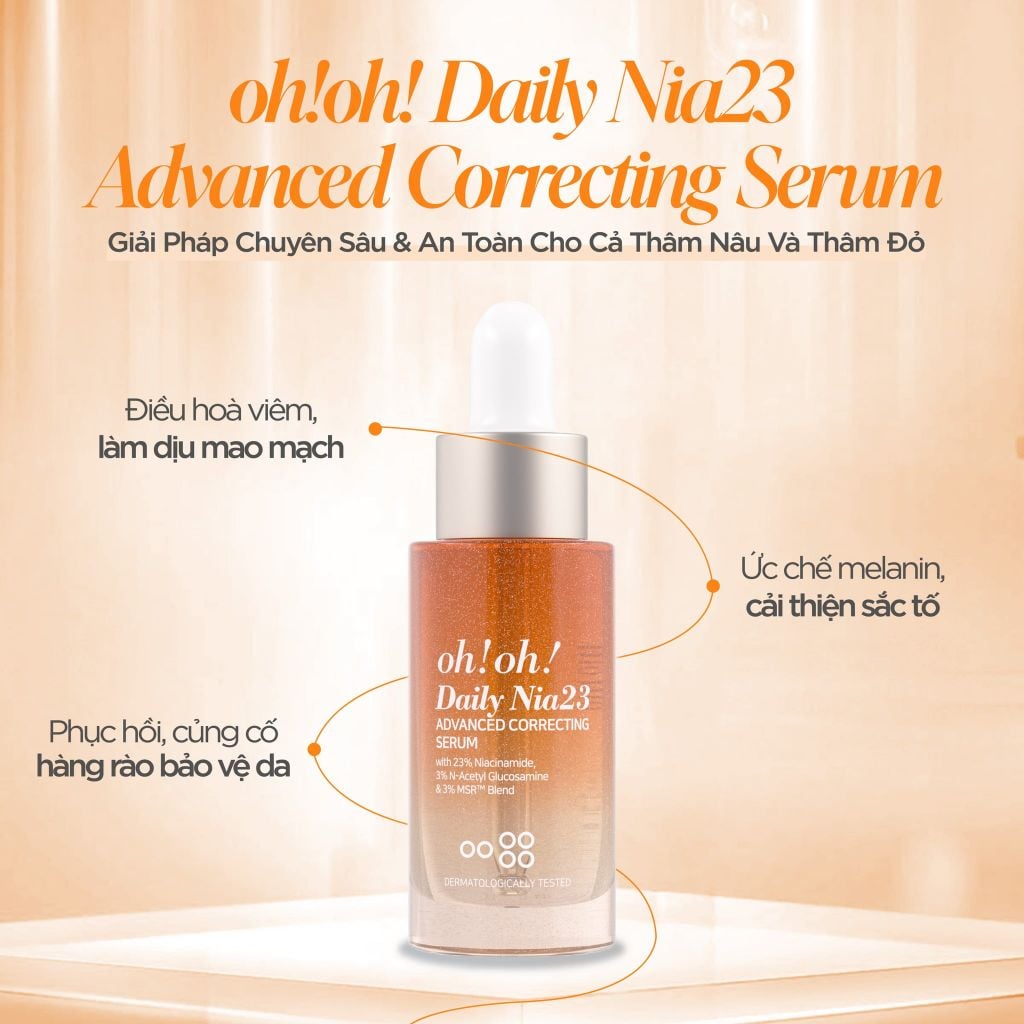 Tinh Chất Oh! Oh! Daily Nia23 Advanced Correcting Serum Dưỡng Sáng Da, Mờ Thâm 30ml